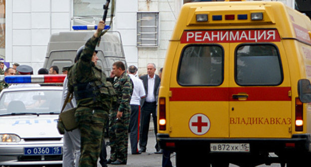 На месте теракта у Центрального рынка Владикавказа, Северная Осетия, 9 сентября 2010 года. Владимир Мукагов для "Кавказского узла"
