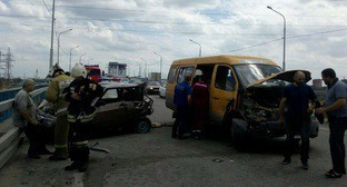 Шесть человек пострадали в ДТП с участием маршрутки в Астрахани
