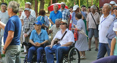 Участники митинга в Элисте 14 июля. Фото Бадмы Бюрчиева для "Кавказского узла".