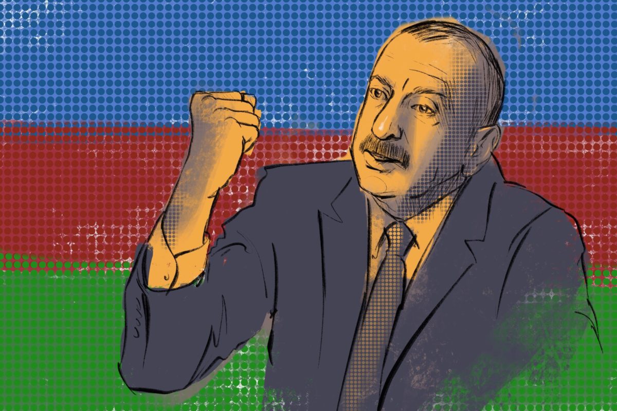 Ильхам Алиев. Иллюстрация Мейдан ТВ