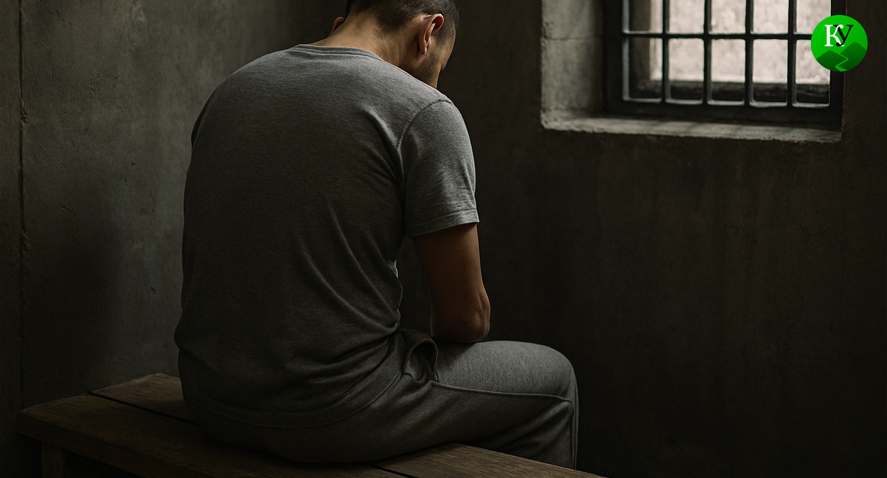 Мужчина в СИЗО. Иллюстрация создана «Кавказским узлом» с помощью ИИ в программе Copilot Мужчина в СИЗО. Иллюстрация создана «Кавказским узлом» с помощью ИИ в программе Copilot