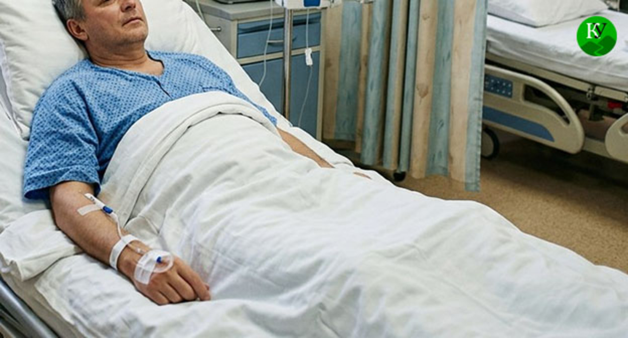 Мужчина в больничной палате. Иллюстрация создана "Кавказским узлом" при помощи ИИ в программе Copilot Мужчина в больничной палате. Иллюстрация создана "Кавказским узлом" при помощи ИИ в программе Copilot