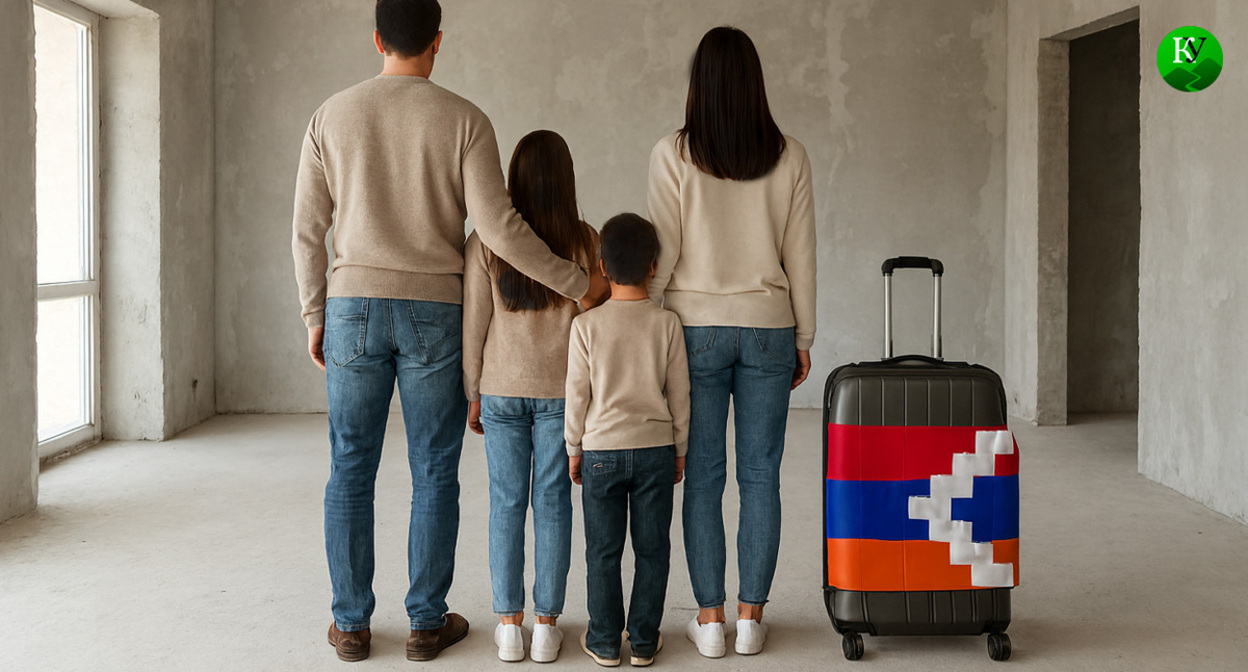 Карабахские беженцы. Иллюстрация создана «Кавказским узлом» с помощью ИИ в программе Copilot Карабахские беженцы. Иллюстрация создана «Кавказским узлом» с помощью ИИ в программе Copilot