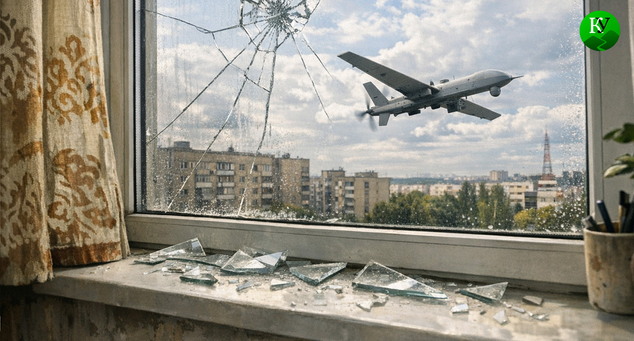 БПЛА за окном. Иллюстрация создана «Кавказским узлом» с помощью ИИ в программе Copilot БПЛА за окном. Иллюстрация создана «Кавказским узлом» с помощью ИИ в программе Copilot