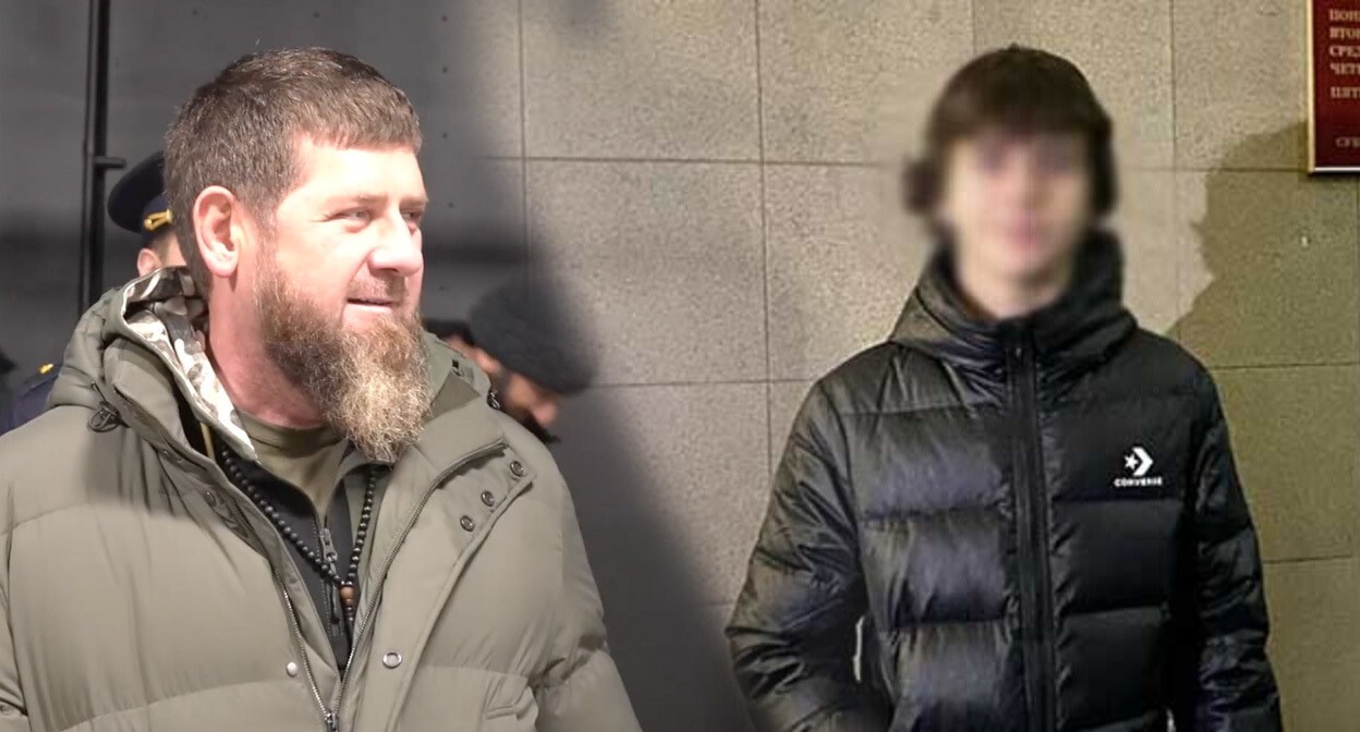 Кадыров и Мурдиев. Коллаж "Кавказского Узла". Фото: ИА "Чечня Сегодня" https://chechnyatoday.com/ и Скриншот из видео: https://t.me/RKadyrov_95 Кадыров и Мурдиев. Коллаж "Кавказского Узла". Фото: ИА "Чечня Сегодня" https://chechnyatoday.com/ и Скриншот из видео: https://t.me/RKadyrov_95