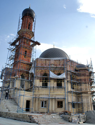 Бывшая центральная мечеть Грозного. Чечня, Грозный, 13 августа 2012, Фото Ибрагима Дениева для "Кавказского узла"
