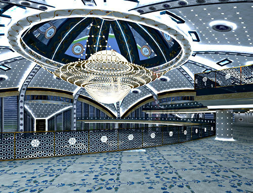 Проект внутреннего убранства мечети им. Аймани Кадыровой в Аргуне. Фото: http://www.chechnyatravel.com