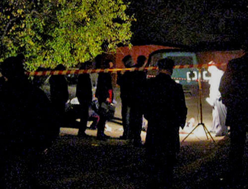 Работает следственная группа на месте убийства Казбека Геккиева. Нальчик, 5 ноября 2012 г. Фото: МВД по Кабардино-Балкарской Республике