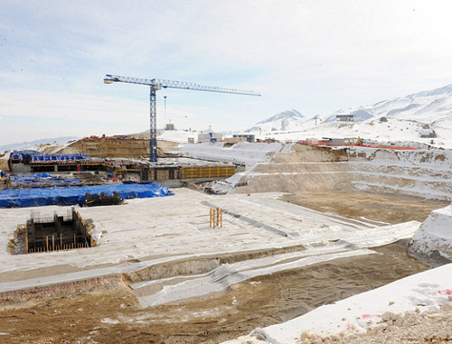 Строительство туристического комплекса "Шахдаг" в Гусарском районе Азербайджана. 17 февраля 2012 г. Фото: http://ru.president.az