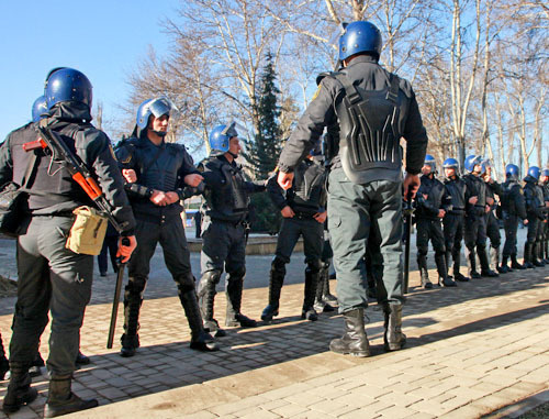 Полиция на улицах Исмаиллы. Азербайджан, 24 января 2013 г. Фото Азиза Каримова для "Кавказского узла"
