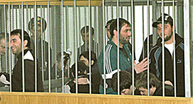 Подсудимые во время процесса по делу о вооруженном нападении на Нальчик. Фото: ФСИН России, http://www.fsin.su