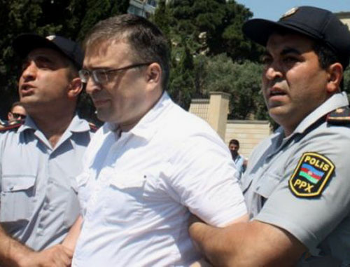 Кандидат от оппозиции, глава гражданского движения "Республиканская альтернатива" Ильгар Мамедов, арестованый в связи с беспорядками в городе Исмаилы 23-24 января 2013 года. Фото Turkhan Kerimov (RFE/RL)