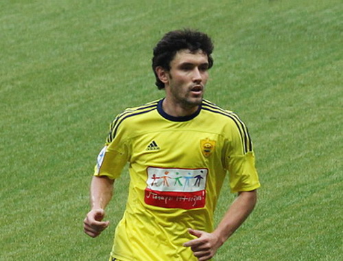 Юрий Жирков в дебютном матче за «Анжи». 14 августа 2011 г. Фото: Amarhgil, http://commons.wikimedia.org