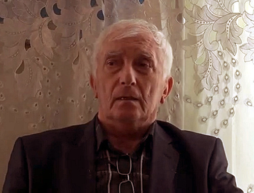 Кадр из размещенного на Youtube в начале 2013 года обращения Камиля Гунашева, отца арестованного Марата Гунашева, к жителям Дагестана с просьбой о поддержке, http://www.youtube.com/watch?v=xW1RStjLK1A