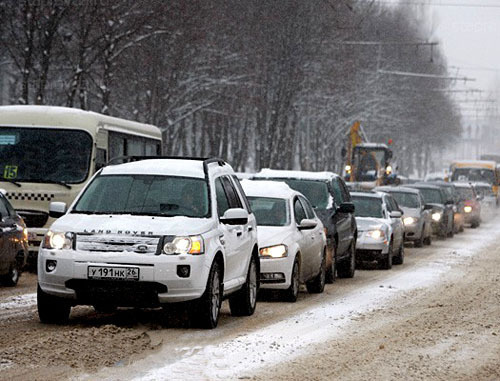 Пробки на дорогах Ставропольского края. Фото: Эдуард Корниенко, http://www.stapravda.ru/