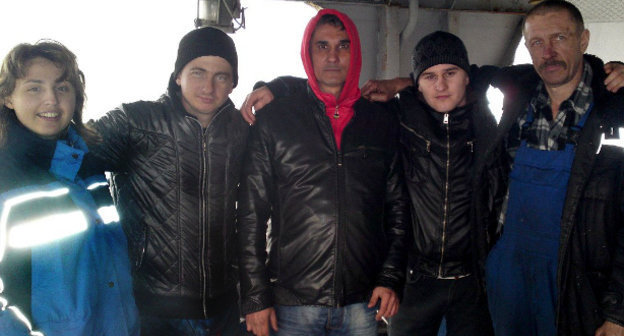 Члены экипажа сухогруза "Ватан-1". Баку, 18 марта 2014 г. Фото предоставлено членами экипажа