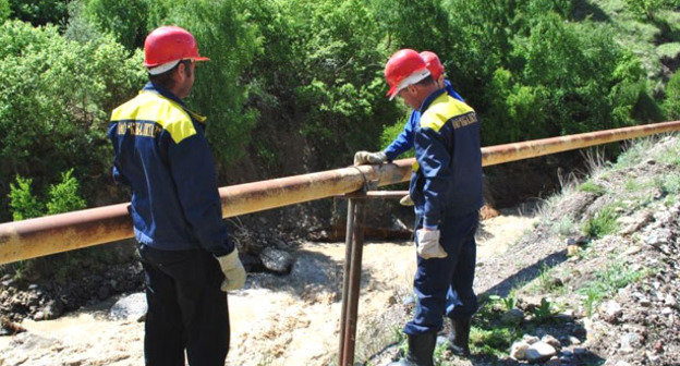 Восстановление газопровода в Чегемском районе. КБР, май 2014 г. Фото: пресс-служба ОАО "Газораспределение Нальчик"