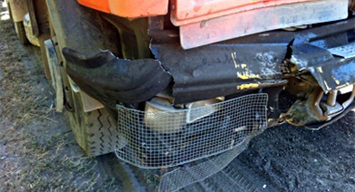 Один из повреждённых при ДТП автомобилей на 1043 километре автодороги М-4 «Дон». Фото: http://61.mvd.ru/