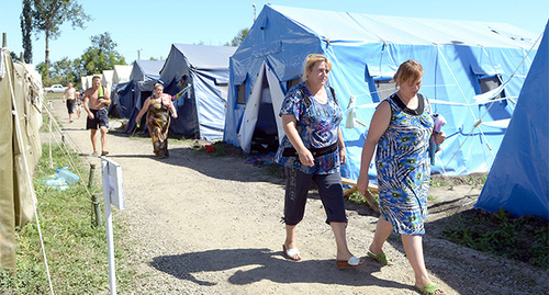 Палаточный лагерь для беженцев с Украины Гуково. Фото Олега Пчелова для "Кавказского узла"
