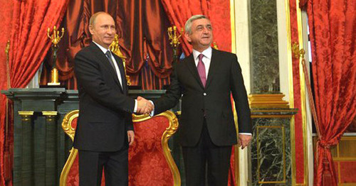 Владимир Путин и Серж Саргсян. Москва, 23 декабря 2014 г. Фото http://www.kremlin.ru/news/47281