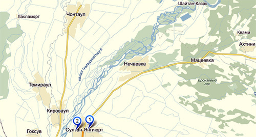 Карта района Дагестана. Фото: Яндекс-карты