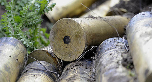 Гильзы от снарядов. Фото: © Sputnik/ Асатур Есаянц/ http://sputnikarmenia.ru/karabah/20160410/2910842.html