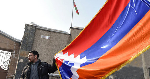 Акция протеста возле посольства Белоруссии в Армении. Ереван, 8 февраля 2017 г.  Фото: Sputnik/Asatur Yesayants