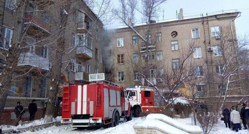 Пожарные автомобили на месте трагедии. Фото http://34.mchs.gov.ru/operationalpage/operational/item/6541801/