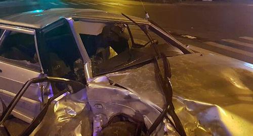 Следствие аварии вечером 5 сентября в Ставрополе. Фото: пресс-служба УГИБДД
