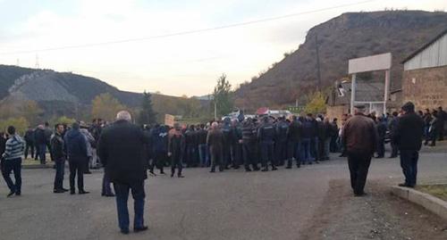 Акция протеста жителей села Бердаван. 19 ноября 2018 года. Фото Армана Газаряна для "Кавказского узла"