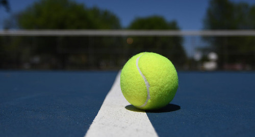 Теннисный мяч на корте . Фото: www.pixabay.com