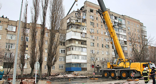 Дом, разрушенный в результате взрыва в Шахтах. Фото Вячеслава Прудникова для "Кавказского узла"