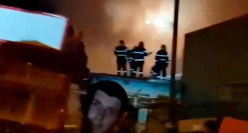 На рынке Тбилиси во время пожара. Фото Кадр видео Georgian Broadcaster https://www.youtube.com/watch?v=bn7fcxoI8jQ
