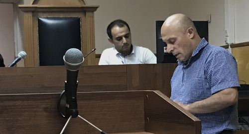 Адвокат Рафидин Курбанов требует в суде отменить решение об аресте его подзащитного. 12 июля 2019 г. Фото Патимат Махмудовой для "Кавказского узла"