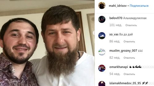 Махи Идрисов (слева) и Рамзан Кадыров. Фото: страница instagram.com/mahi_idrisov  https://www.instagram.com/p/BZ3EbGGhY67/