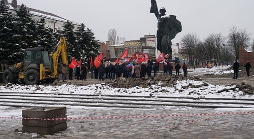 Митинг коммунистов в Шахтах, 23 февраля 2020 года. Фото Вячеслава Прудникова для "Кавказского узла". 