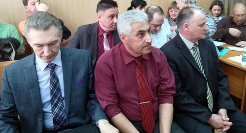 Верующие на скамье подсудимых. Волгоград, 12 марта 2020 года. Фото Татьяны Филимоновой для "Кавказского узла".