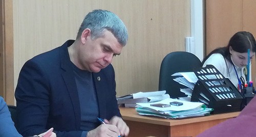 Адвокат Александр Сушич в зале суда. Фото Татьяны Филимоновой для "Кавказского узла"