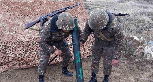 Военнослужащие Армии обороны Карабаха. Фото: пресс-служба МО Армении http://www.mil.am/hy/news/7755