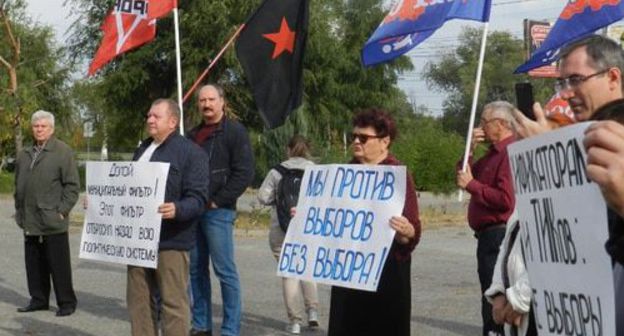 Митинг в Волгограде против фальсификаций на выборах. Октябрь 2019 года. Фото Татьяны Филимоновой для "Кавказского узла"