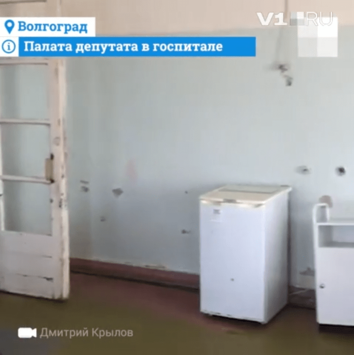 Скриншот видео Дмитрия Крылова из палаты инфекционной больницы, https://v1.ru/text/gorod/69320095/