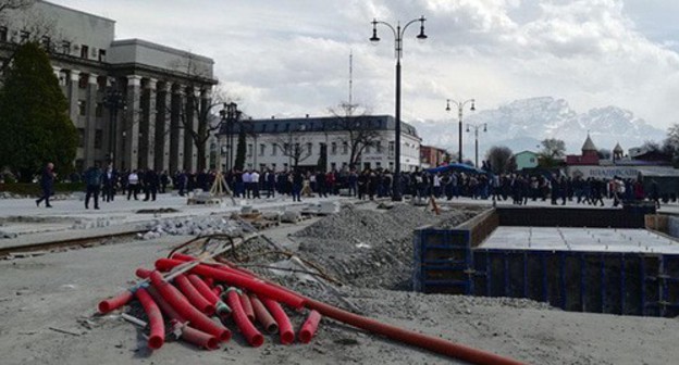 Митинг во Владикавказе. 20 апреля 2020 г. Фото Эммы Марзоевой для "Кавказского узла"