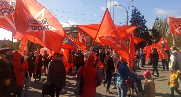 Митинг в Ростове-на-Дону 7 ноября 2020 года. Фото Валерия Люгаева для "Кавказского узла"