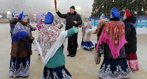 Рождественские гуляния в пойме Царицы. 7 января 2021 года. Фото Татьяны Филимоновой для "Кавказского узла".