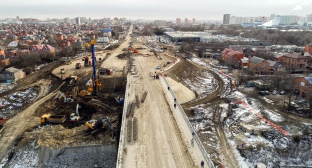 Строительство моста на улице Малиновского в Ростове-на-Дону. Фото пресс-слудбы администрации https://rostov-gorod.ru/press_room/news/8889/122631/