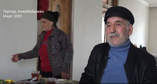 Газанфар Фарзалиев, попавший под обстрел в ходе обострения карабахского конфликта. Скриншот видео "
MeydanTV" https://www.youtube.com/watch?v=3Bd4BtDSE3U