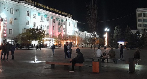Центральная площадь Махачкалы, 21 апреля 2020 года. Фото Малика Бутаева для "Кавказского узла".