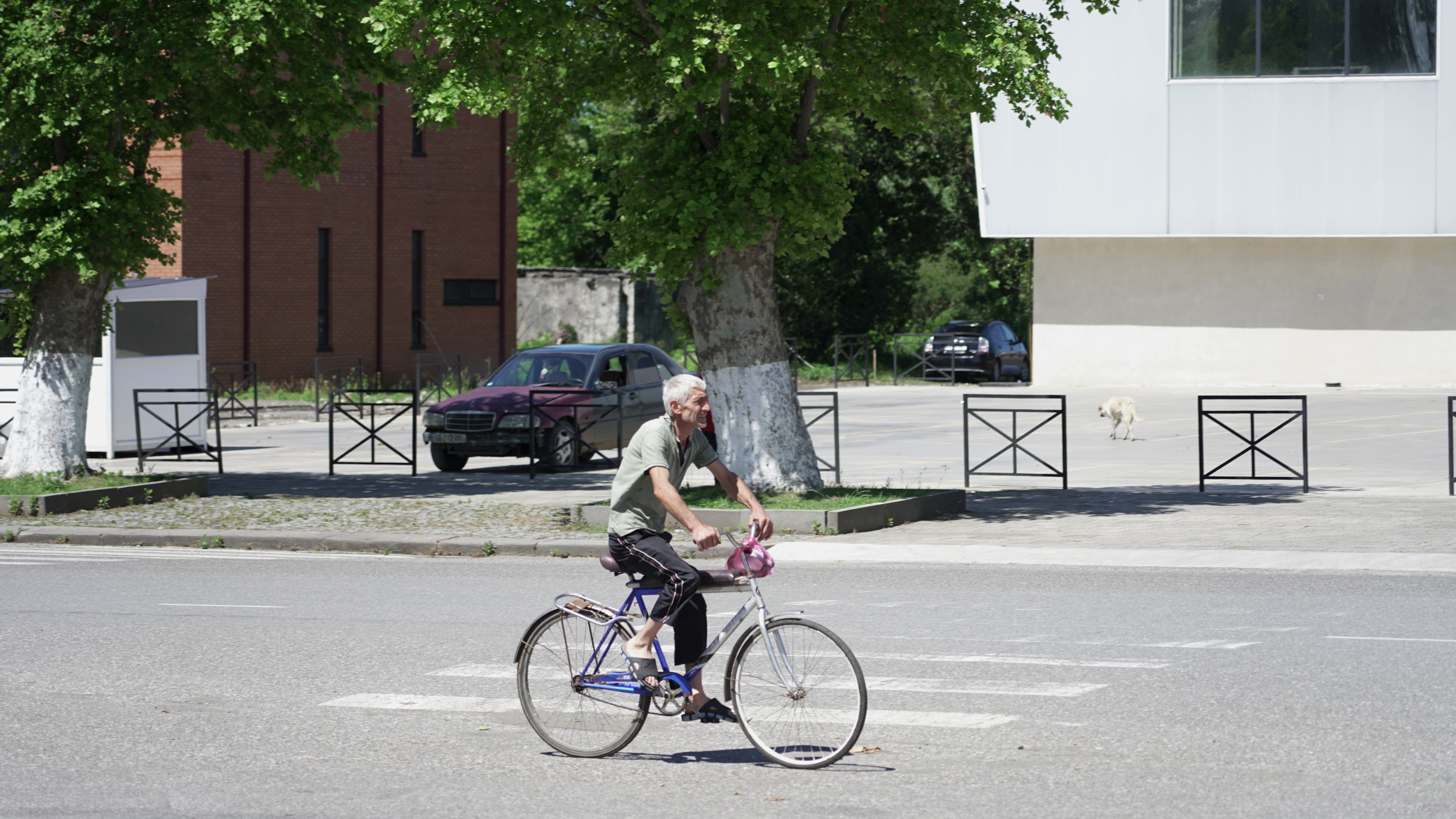 Житель Поти на велосипеде. Фото: Давид Пипия, JAMnews