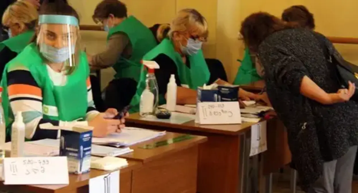 Голосование на избирательном участке в Грузии. Фото Инны Кукуджановой для "Кавказского узла"
