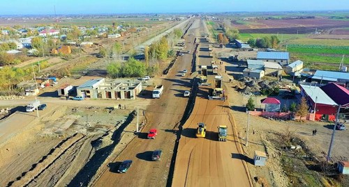 Начало строительства дороги Барда-Агдам Фото: Государственное агентство автомобильных дорог Азербайджана